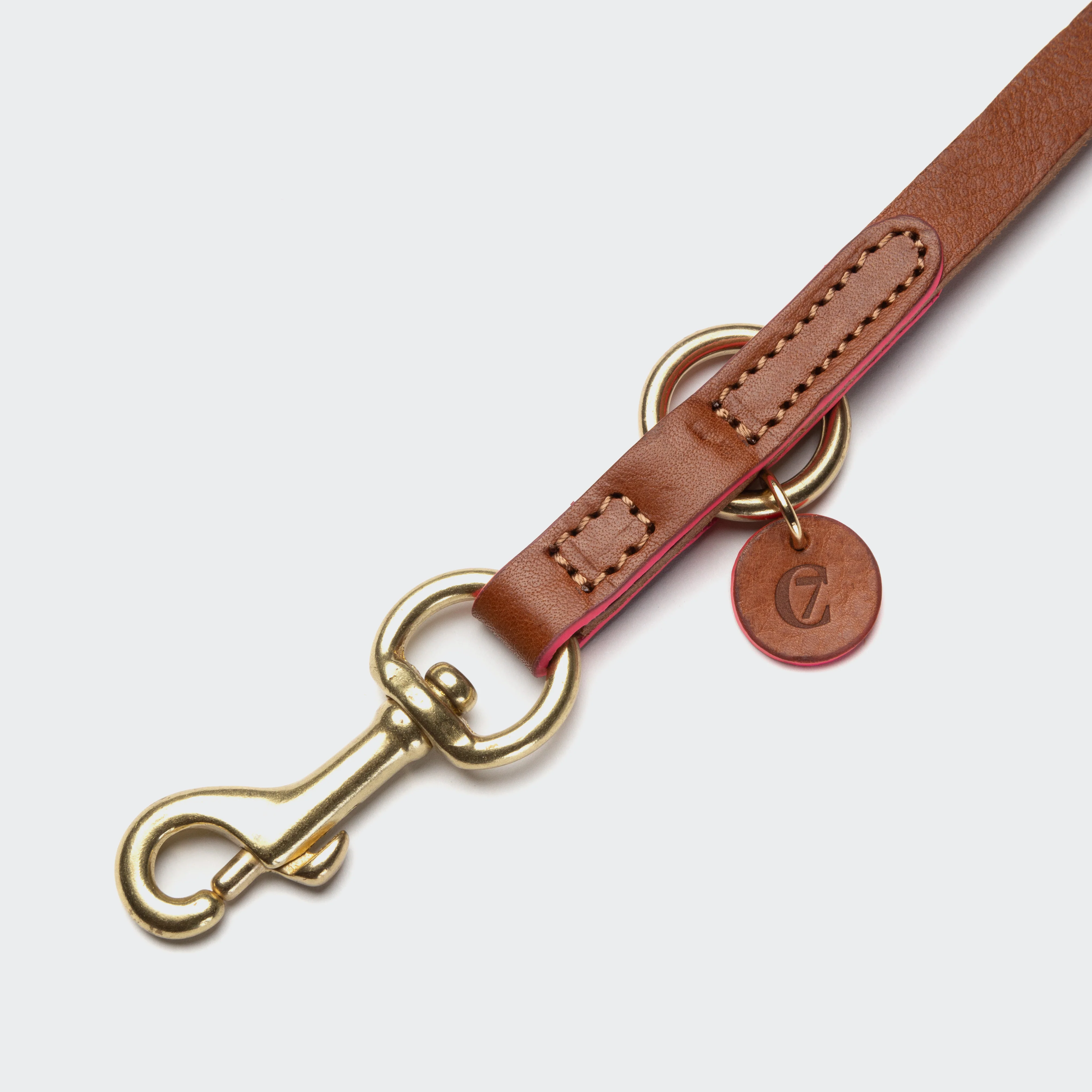 Hundeleine Prince Park Cognac/Pink - Image 3