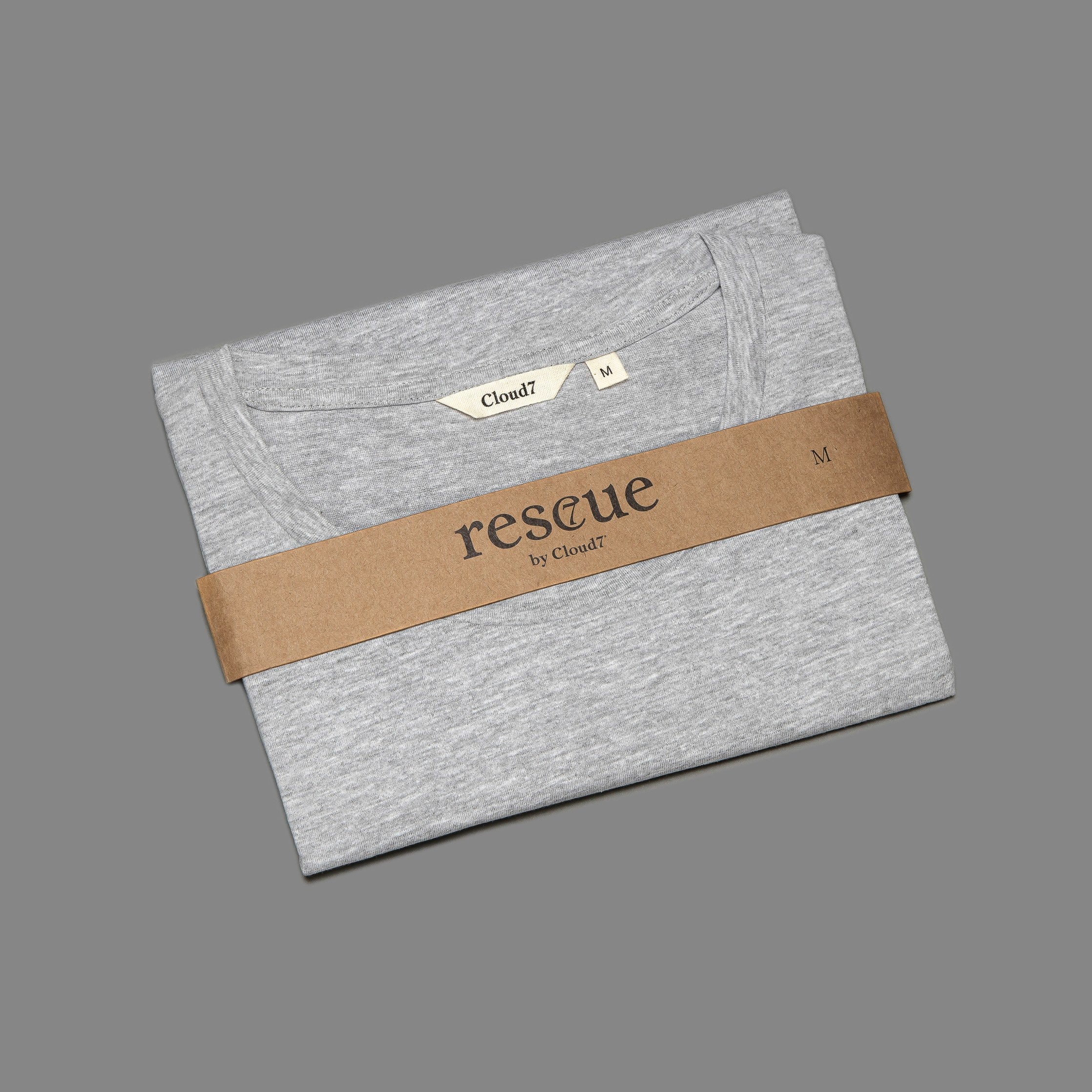 RESC7UE T-Shirt Heart Grey Mélange - Image 4